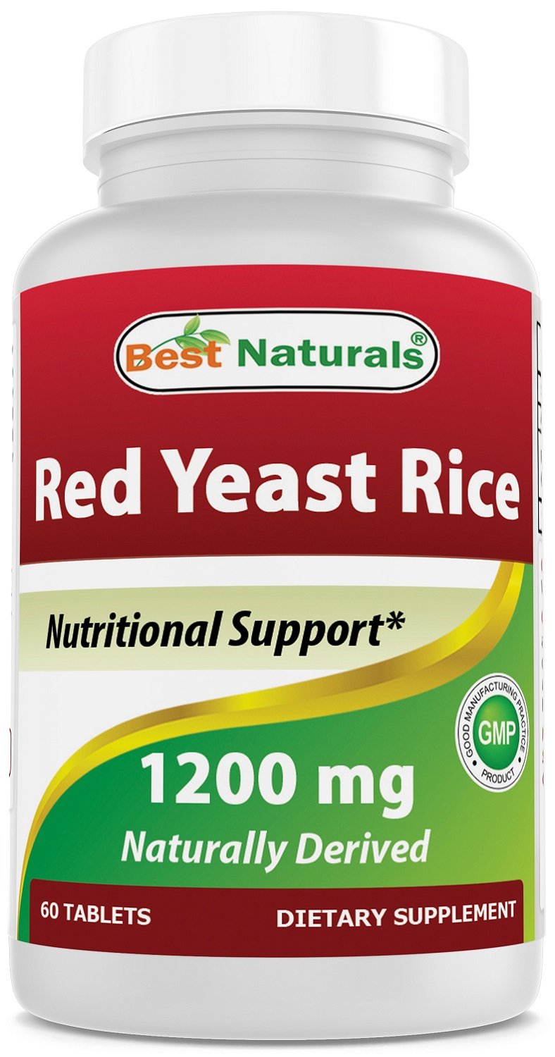 Best Naturals Red Yeast Rice 1200 Mg Tablet for Healthy Cholesterol Level, 60 Count